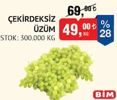 ÇEKİRDEKSİZ ÜZÜM KG ÇEKİRDEKSİZ ÜZÜM KG